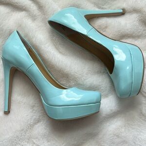 Teal Chinese laundry heels